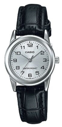 CASIO COLLECTION LADY 3H, LEATHER - SILVER LTP-V001L-7BUDF