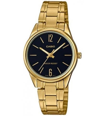 CASIO COLLECTION AINULT AEG NAISTE, KULDNE - MUST LTP-V005G-1BUDF