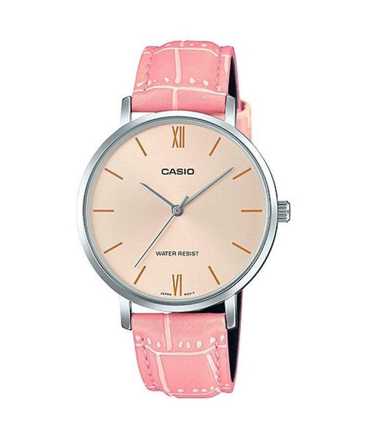 CASIO COLLECTION MINIMAL, LEATHER - ANTIQUE PINK LTP-VT01L-4BUDF
