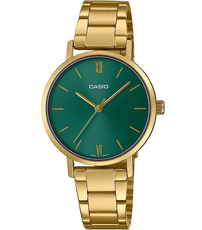 CASIO COLLECTION LADY EASY TIME – KULDNE, ROHELINE LTP-VT02G-3AUDF