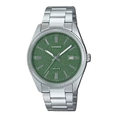 CASIO COLLECTION DATE - FOREST GREEN, MATTE DIAL MTP-1302DA-3AVDF