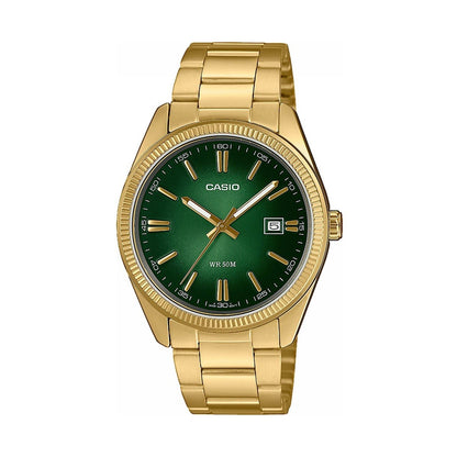 CASIO COLLECTION DATE, KULDNE - ROHELINE MTP-1302PGC-3AVEF