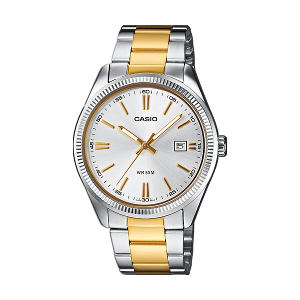 CASIO COLLECTION DATE, STEEL&GOLD - CHAMPAGNE MTP-1302PSG-7AVEF