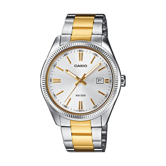 CASIO COLLECTION DATE, STEEL&GOLD - CHAMPAGNE MTP-1302PSG-7AVEF
