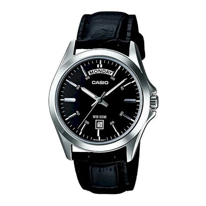 CASIO COLLECTION PÄEV-KUUPÄEV NAHK – MUST MTP-1370L-1AVDF
