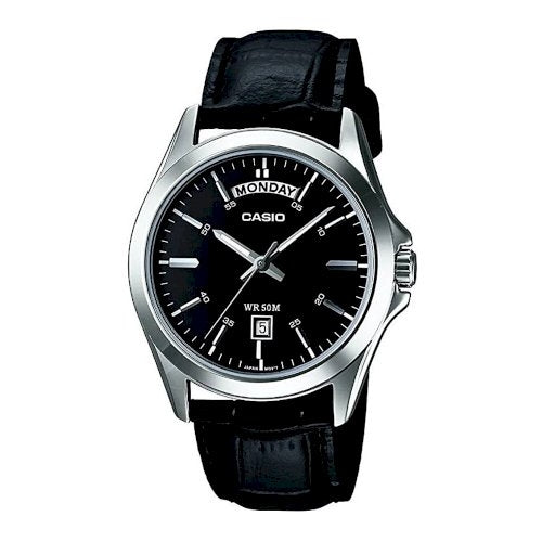 CASIO COLLECTION PÄEV-KUUPÄEV NAHK – MUST MTP-1370L-1AVDF