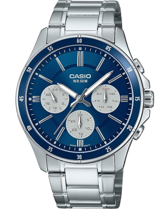 CASIO COLLECTION МНОГОФУНКЦИОНАЛЬНЫЙ КАЛЕНДАРЬ - СИНИЙ MTP-1374D-2A3VDF