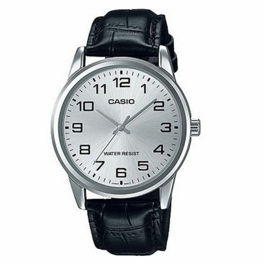 CASIO COLLECTION ONLY TIME, LEATHER - SILVER MTP-V001L-7BUDF