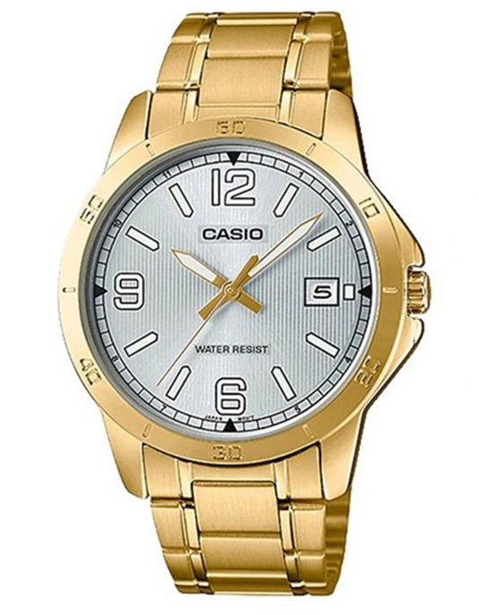 CASIO COLLECTION CASUAL DATE, KULDNE - HÕBEDANE MTP-V004G-7B2UDF