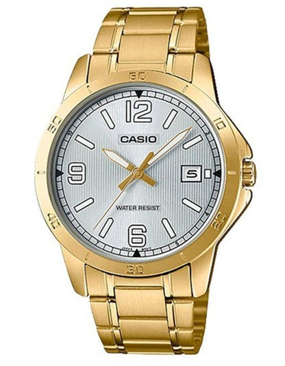 CASIO COLLECTION CASUAL DATE, KULDNE - HÕBEDANE MTP-V004G-7B2UDF