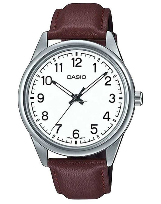 CASIO COLLECTION CASUAL, LEATHER - WHITE MTP-V005L-7B4UDF