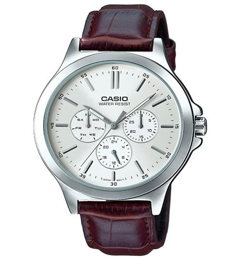 CASIO COLLECTION MULTIFUNCTION HÕBEDANE, Nahkrihm MTP-V300L-7AUDF