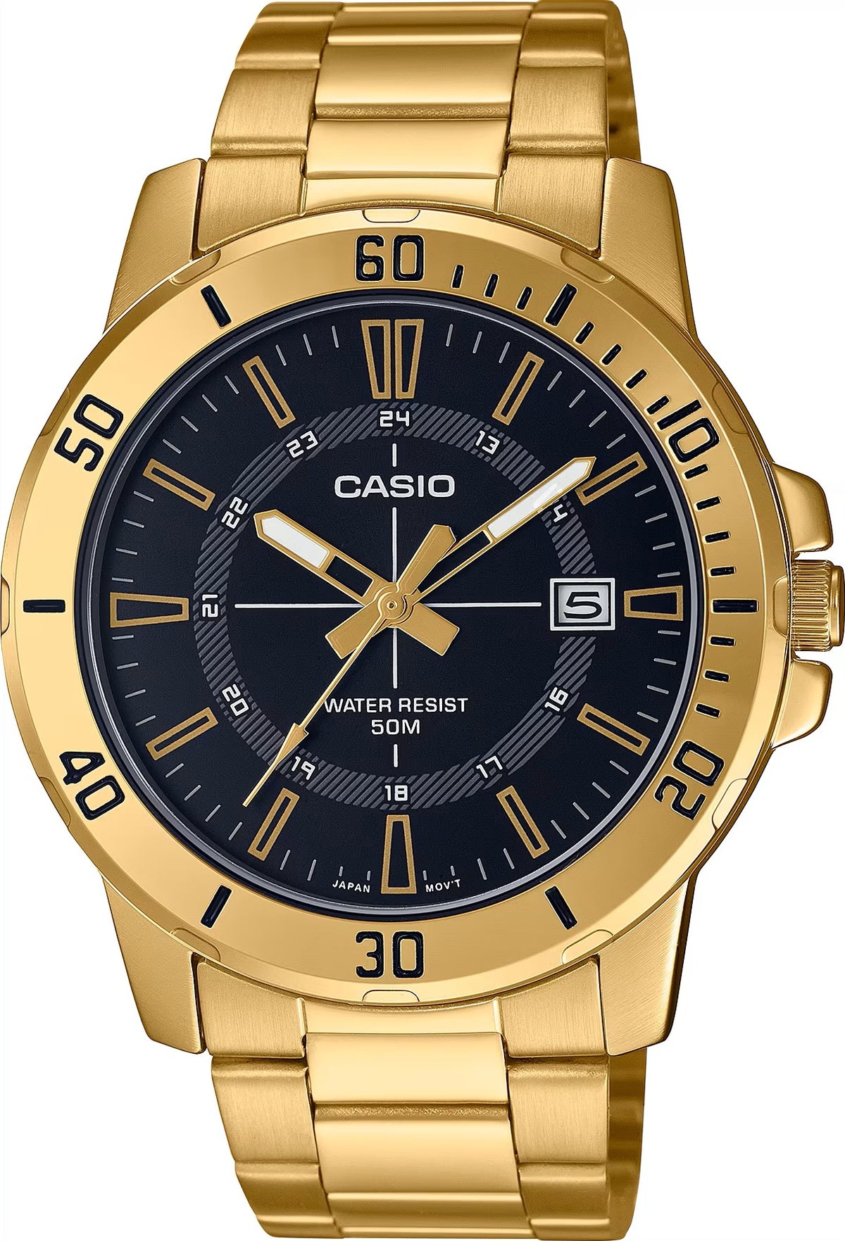CASIO SPORT COLLECTION DIVER 50M GOLD - BLACK MTP-VD01G-1CVUDF