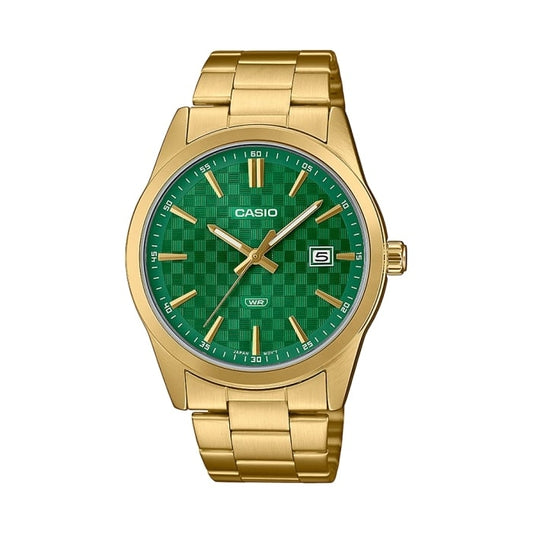 CASIO COLLECTION, модель DATE GOLD - CARBON LOOK - GREEN