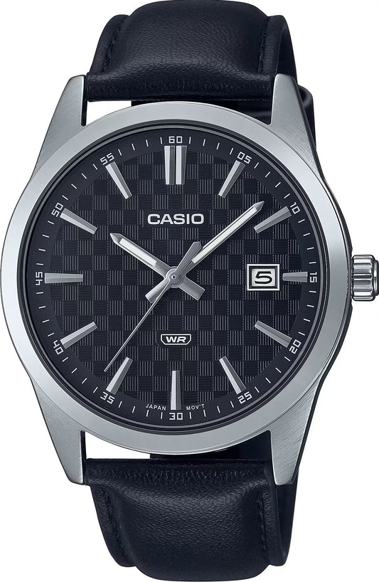 CASIO COLLECTION DATE – SÜSINIKUIMELATIE – HÕBEDANE JA MUST MTP-VD03L-1AUDF
