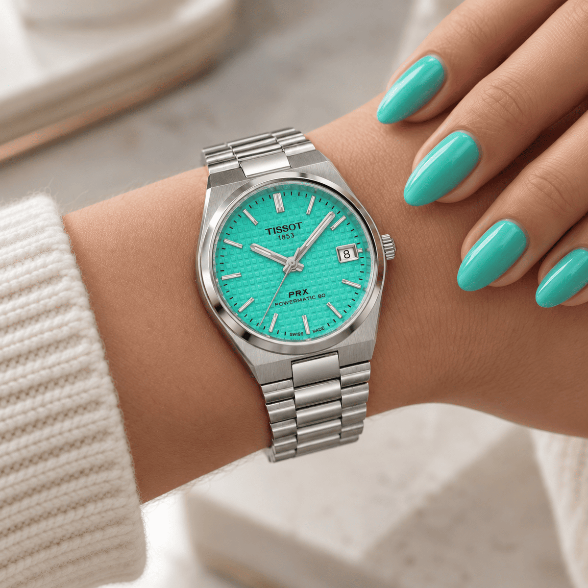 TISSOT PRX - POWERMATIC 80 EMERALD GREEN T1372071109101