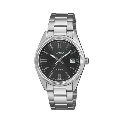 CASIO COLLECTION UNISEX DATE - BLACK MTP-1302PD-1AVEF