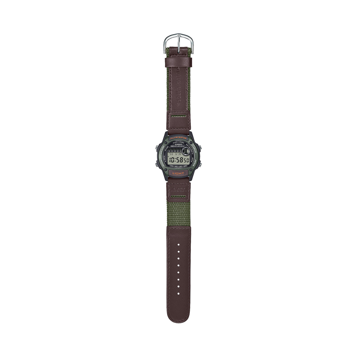 CASIO SPORT ILLUMINATOR SMALL WRIST 36.6mm корпус - ЗЕЛЁНЫЕ W-220HF-3AVEF