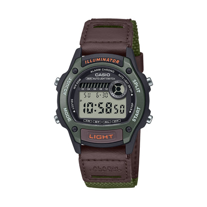 CASIO SPORT ILLUMINATOR SMALL WRIST 36.6mm корпус - ЗЕЛЁНЫЕ W-220HF-3AVEF