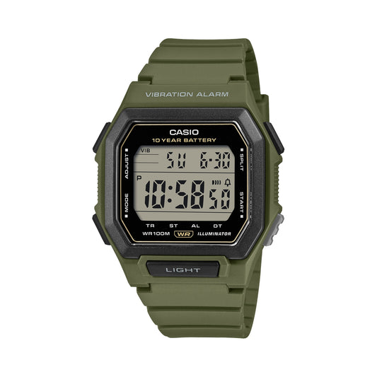 CASIO COLLECTION ILLUMINATOR 10-AASTASE PATAREIGA – ARMY GREEN W-738H-3AVEF