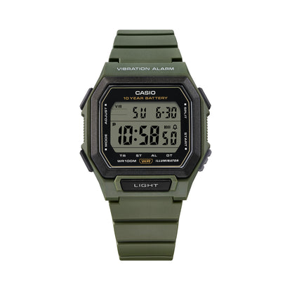 CASIO COLLECTION ILLUMINATOR 10-AASTASE PATAREIGA – ARMY GREEN W-738H-3AVEF