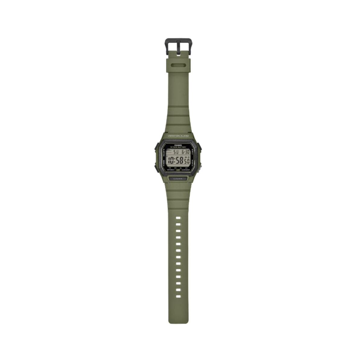 CASIO COLLECTION ILLUMINATOR 10-AASTASE PATAREIGA – ARMY GREEN W-738H-3AVEF